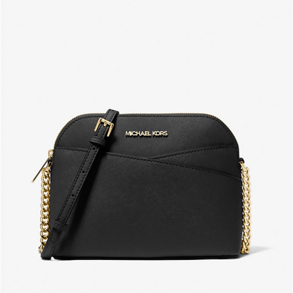 NWT Michael Kors Black Jet Set Dome Crossbody Purse